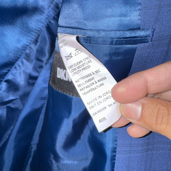 DKNY Blue Sport Coat Classic Blazer - Picture 4 of 7